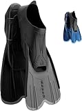 Cressi Agua hochwertige Schwimmflossen, Flossen zum Schwimmen und Schnorcheln, unisex, schwarz/silber, 39/40 (5/6)