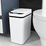 Sensor Mülleimer 12L Automatik Mülleimer mit Smart Sensor Küche Abfallbehälter Papierkorb Touchless Bad/Büro ABS-Kunststoff Mülleimer mit Deckel No Noise Wasserdicht intelligenter Mülleimer