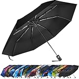 ZUOYOUZ Regenschirm Sturmfest, Kompakter Taschenschirm, Regenschirm Automatik Auf und Zu, Geeignet für Herren und Damen