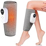Onherm 1 Stück Beinmassagegerät für die Lymphdrainage mit Luftkompression, Wadenmassagegerät Kabellos mit 3-stufiger Heizfunktion und Vibrationsfunktionen, 3 Massagemodi zur Muskelentspannung