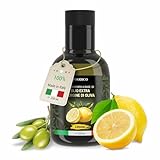 Foodico Zitronen-Olivenöl – Italienisches Olivenöl Extra Vergine | Kaltgepresst & Vegan | Verfeinert mit Zitronenessenz | Gourmetöl für Salate, Fisch & Pasta | 250 ml Glasflasche