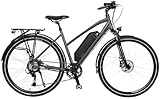 Prophete eTrekking E-Bike 28' / Elektrofahrrad – 250W Heckmotor, 120 km Reichweite, 8-Gang Kettenschaltung, hydraulische Scheibenbremsen, 100 Lux LED, SUNTOUR Federgabel, anthrazit matt