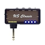 SONICAKE Mini Verstärker Gitarren Reverb Effekt AMP Kopfhörer Verstärker Pocket wiederaufladbar Kopfhörerverstärker US Classic