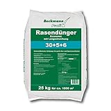 Beckmann Rasendünger Economic LZW 30+5+6 Langzeit Chloridarm Volldünger 25 kg für 1000 m²