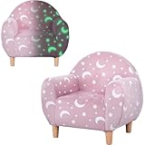 AIYAPLAY Kinder Sessel, Glow in The Dark Single Chair mit Star Design, gepolstert Kleinkind Wanne Stuhl für Schlafzimmer, Spielzimmer, Kinderzimmer, Rosa
