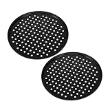 AUTSUPPL 2pcs Nicht -stick -perforatierte Pizzapfanne Für Ofenkohlenstoffstahl -pizza -pizza -tablett Ideal Zum Backen Für Das Backen Von Home Back Crispy Pizza