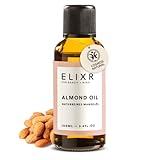 ELIXR Mandelöl 100ml I Naturreines Mandelöl für Kosmetik I Basisöl für Baby, Haut und Haar I Zertifizierte Naturkosmetik I Almond Oil, Mandelöl Haut