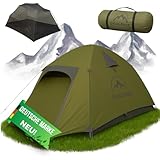 GOALPINE® ESKAPADE II Zelt für 2 große Personen | wasserdicht 4000mm | kleines Packmaß | zum Wandern, Bergtouren & Bikepacking | Ultraleicht | 3 Jahreszeiten | schneller aufbau