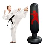 Boxsack Kinder 160cm, JanTeelGO Boxsack Stehend für Sofortiges Zurückprallen zum Üben von Karate, Taekwondo und zur Entlastung von Pent Up Energy Für Jugendliche Erwachsene