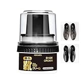 Schuhwachs, Schuhcreme, lange Lebensdauer, 50 ml, mit Applikator, selbstglättende Schuhcreme, Pflege-Set für Lederschuhe und Stiefel, Schwarzer Schuhpolitur, Consulte la descripción