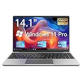 Gezoon 14.1' Laptop 8gb Ram 512gb SSD Windows 11 Pro, Laptop Computer Celeron N4020C, Notebook Full HD 1920x1080 2,4G/5G WiFi, BT4.2, 4K Video, 5000 mAh für Arbeit, Studium und Unterhaltung