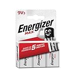 Energizer Batterien, Max 9V Blockbatterie Alkaline, 3 Stück