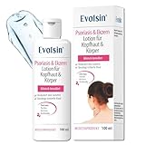 Evolsin® Ekzem & Psoriasis Lotion für Kopfhaut und Körper - ideale Kombination mit Schuppenflechte Shampoo - bei gereizter, trockener & irritierter Haut - Mindert Juckreiz - Schuppenflechte Kopfhaut