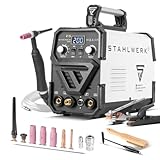 STAHLWERK Schweißgerät 2 in 1 Kombi DC WIG 200 ST IGBT - WIG MMA, 200 Ampere, HF-Zündung, Hotstart, Anti-Stick, für Stahl, Edelstahl, Kupfer, Messing, kein Aluminium