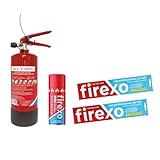 Firexo Küchen-Brandschutzpaket - Mehrzweck-Feuerlöscherpaket für ALLE BRÄNDE