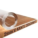 PRINT.GG 2mm Transparente Tischfolie | Nach Maß | Rund | Kreis | Ecken | Sonderform | Tischdecke Schutzfolie | Tischschutz | Glasklar Tischunterlage | Wasserdicht | für Küche Esstisch Büro