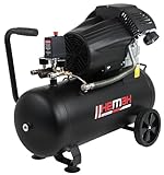 HEMAK HK-DK50+ Direktantrieb Kompressor 50L Kessel 2200W 3PS Druckluft Ölgeschmiert Doppelzylinder 10 Bar