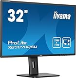 iiyama Prolite XB3270QSU-B1 80cm 31,5' IPS LED-Monitor WQHD 100Hz HDMI DP USB3.2 Höhenverstellung AdaptiveSync schwarz