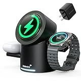 ZEEHOO Wireless Charger mit Magsafe Ladegerät, 15W Induktive Ladestation für Samsung Galaxy Watch Ultra, Qi2 Zertifiziert 3 in 1 Ladestation für Apple 16 15, 14, 13, 12 Serie und AirPods