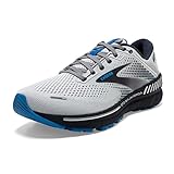 Brooks Adrenaline GTS 22 Stützender Laufschuh für Herren, Austernfarben/Indien Tinte/Blau, 10.5 Wide