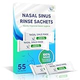 PLUSQMED Box mit 55 Stück Nasenspülsalz, 2,7 g Pakets, Neti-Topfsalz, Nasenbewässerungssalz, Nasenhautentlastung, Nasenwäsche,passend für 240-300 ml Flaschen