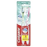 Colgate Zahnbürste Max White, mittel, 2 Stück - Handzahnbürste für natürlich weiße Zähne, mit mittelharten Borsten
