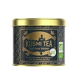 Kusmi Tea - Earl Grey Intense - Bio Earl Grey Schwarzer Tee mit Kräftiger Bergamotte und Würziger Zitrone - Loser Tee - 100 g Metalldose - Menge für etwa 50 Tassen