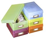 Maximex Multi-Boxen 5er Set - 5er Set in verschiedenen Farben, Polypropylen, 30 x 9.5 x 18.5 cm, Mehrfarbig