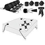 BDSM Sex Bondage Restraint Set, Handschellen und Fußfesseln, Augenbinde Peitsche, Erotische Hand- und Fußfesseln für Männer und Frauen, Sexspielzeug für Erwachsene (DEB8)