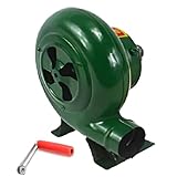 Handkurbel Schmiede Schmiedegebläse, Eisenzahnrad-Popcorn-Ventilator, Zentrifugales Grillgebläse, BBQ Fan Kohleanzünder Grill, Manueller Ventilator Für Camping/Picknick/Outdoor-Aktivitäten(350W)