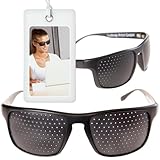ARTZT neuro Rasterbrille | komfortable Lochbrille für Augentraining | Ideal für Neuroathletiktraining | Alltag Rasterbrille, beim Lesen, Arbeit am PC| Lochrasterbrille Schwarz, 14,5 x 14,5 x 5 cm