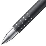LAMY swift Tintenroller 335 aus Edelstahl in mattem Lack-Finish - ohne Verschlusskappe mit versenkbarem Clip - Inkl. Tintenroller-Mine LAMY M 66 B blau