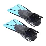 NOLITOY 2 Stück Snorkeling Flossen Kurzflossen Schwimmflossen Trainingsflossen für Erwachsene und Jugendliche Leicht Langlebig Kompakt zum Schwimmen Schnorcheln Tauchen und