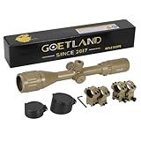 Goetland Gewehr Zielfernrohr 3-12x40 AO Airsoft Rot Grün Fadenkreuz mit Montage Ringe SFP für Taktische Jagd Armbrust Luftgewehr Sportschützen