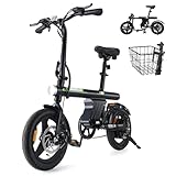 Finbike Elektrofahrräder Klappbar,14/16 Zoll Elektrofahrrad 7.8Ah Akku,250W Kompakt E-Bike mit 3H Schnellladung,3 Fahrmodi,3 Geschwindigkeitsmodi,Reichweite MAX 45km,Falt-Pedelec für Erwachsene/Teens