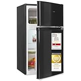 Exquisit Mini Kühl-Gefrierkombination, 85 cm Höhe, Kühlschrank mit Gefrierfach klein, 85 Liter, 4-Sterne-Gefrieren, KGC590-30-E-040E schwarz