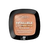 L'Oréal Paris - Langanhaltender Bronzer-Puder – wasserfest – unfehlbar 24H Fresh Wear – Farbe: klar (250) – 26,4 g