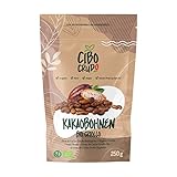 Kakaobohnen Roh Bio - 250g. Rohe Kakaobohnen Ungeröstet zum Essen aus Peru. Raw Cacao Beans Kakao Bohne Ganze Sorte Criollo. Bbiologischer Anbau.