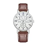 Uhrenringe für Damen Drei Männer Uhr Quarz Gürtel Blau Uhren Uhr Herren Glas Herrenuhr Damenuhr (A, Einheitsgröße), a, Einheitsgröße