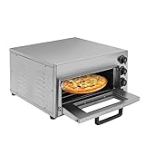 2000W Pizzaofen Elektrisch, Edelstahl Pizza Ofen mit 50-350℃ Temperaturregelung 0-60 min Timer 20 L Pizza Maker