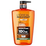 L'Oréal Men Expert XXXL Duschgel und Shampoo für Männer, Duschbad zur Reinigung von Körper, Haar und Gesicht, Herren Körperpflege für langanhaltende Frische mit Taurin, Hydra Energy, 1 x 1000 ml