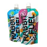 RabbitFuel Endurance Food - Bio-Püree für Ausdauersport - Alternative zu Energie Gels - Vegan (2x 3 Stk., MixPack)