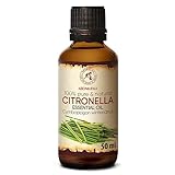 Citronellaöl - 50ml - Cymbopogon Winterianus - Naturreines Ätherisches Citronella Öl für Schönheit - Aromatherapie - Duftlampe -Diffuser - Sauna - Raumduft - Körperpflege