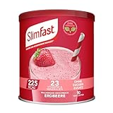 SlimFast Milchshake Pulver Erdbeere I Kalorienreduzierter Diät-Shake mit hohem Eiweißanteil I Diät-Pulver für eine gewichtskontrollierende Ernährung I Nur 225 Kalorien pro Protein-Shake I 365 g