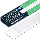 V-TAC Feuchtraumleuchte LED 60 CM - 20W - Samsung Chip - Rechteckige Lampe 2400 Lumen IP20 für Wand, Garage, Shop - LED Röhre - Prismatische Deckenleuchte LED - Licht 4000K Neutralweiß