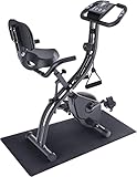 Sportneer Heimtrainer Fahrrad Klappbar – Ergometer Heimtrainer mit 16 Magnetische Widerstandsstufen, Spinning Bike Indoor mit Pulssensor, Ergometer Klappbar für Indoor Cardio Workout