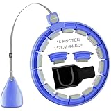 Blue Smart Silent Smart Fitness Hoop Reifen Erwachsene & Anfänger, Leise Hullahub zum Abnehmen, Hoola Hoop mit Gewicht Kugel und Noppen, Fitness Hoop der Nicht Runter Fällt