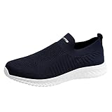Générique Sicherheitsschuhe für Herren, Sneaker, Herren, Sportschuhe, Laufschuhe, Herren, atmungsaktiv, Tennis, Outdoor-Sport, Jogging, mehrfarbig, leicht, atmungsaktiv, Schuhe, Dunkelblau B, 42 EU