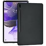 Verco Hülle für Samsung Galaxy Tab S7 FE, Schutzhülle Tablet Tasche Silikon Case Slim Cover Samsung Tab S7 FE 5G, Schwarz