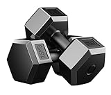 OUYUE Kurzhanteln Hanteln Set 2 Stück Hanteln, Sechseckige Hanteln Für Übungen, Workout, Gewichtsverlust, Sportliche Hanteln Fitness Hanteln(20kg(10kg*2))